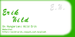 erik wild business card